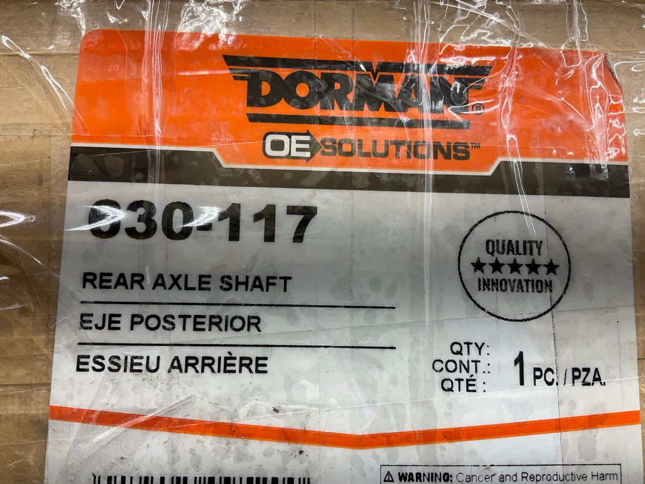 MISSING ALL HARDWARE - Dorman 630-117 Rear Drive Axle Shaft Stub Axle