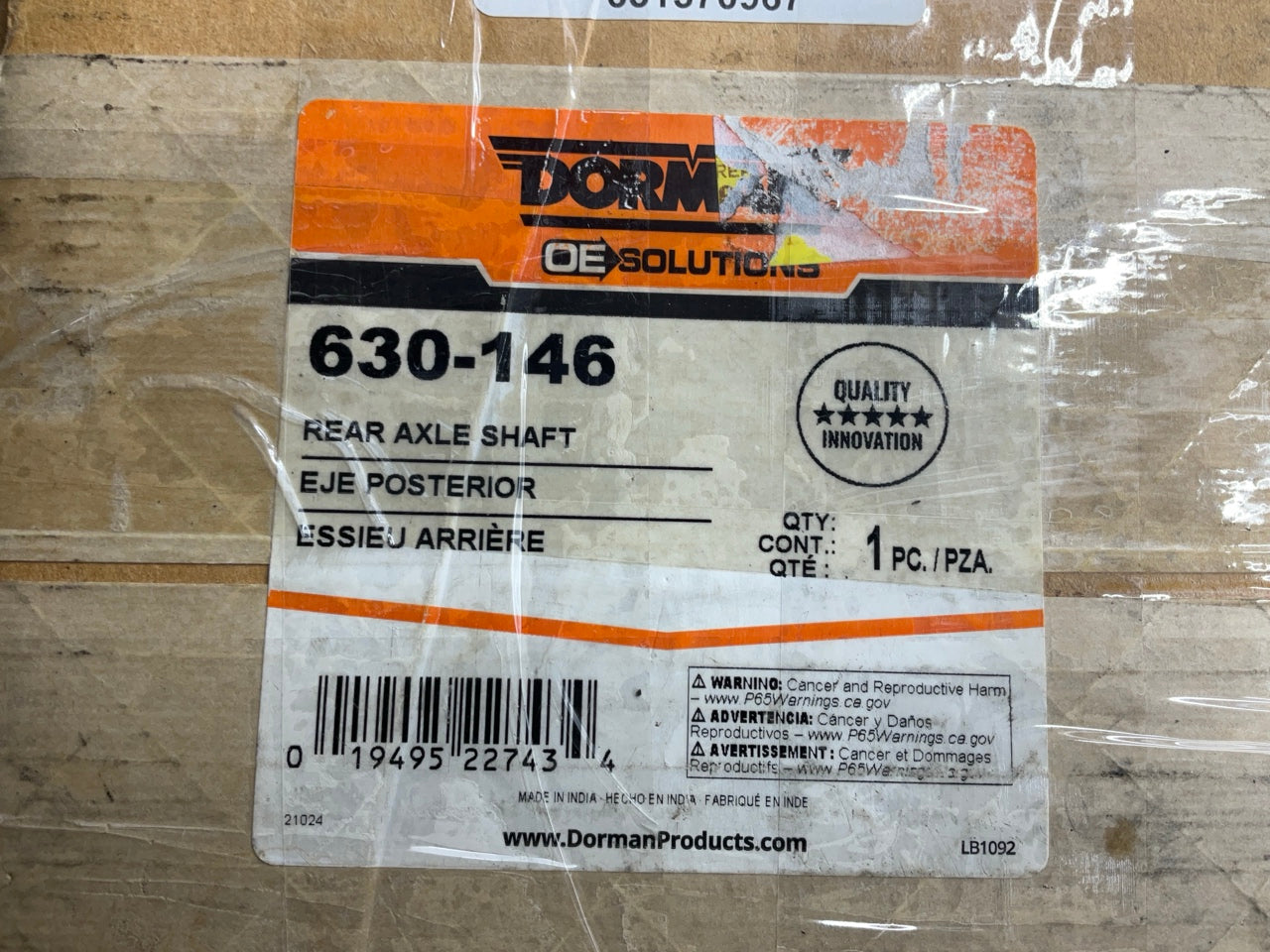 Dorman 630-146 Rear Left / Right Drive Axle Shaft