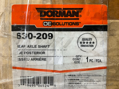 MISSING HARDWARE Dorman 630-209 Rear Drive Axle Shaft