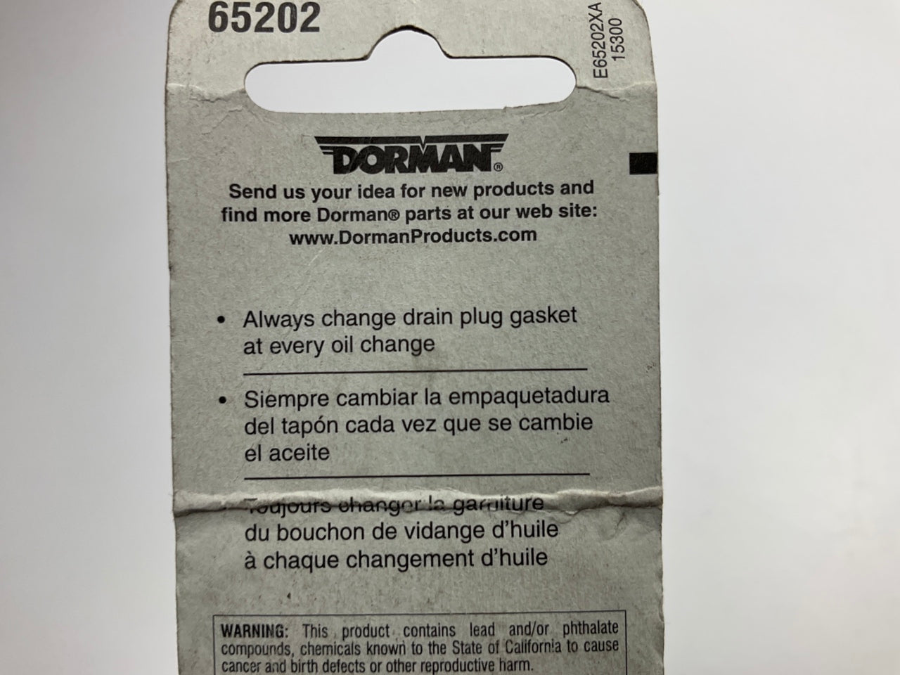 Dorman 65202 Engine Oil Drain Plug