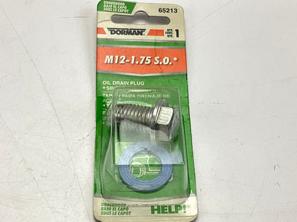 Dorman 65213 Engine Oil Drain Plug - M12 X 1.75 MM (Single Oversized) S.O.