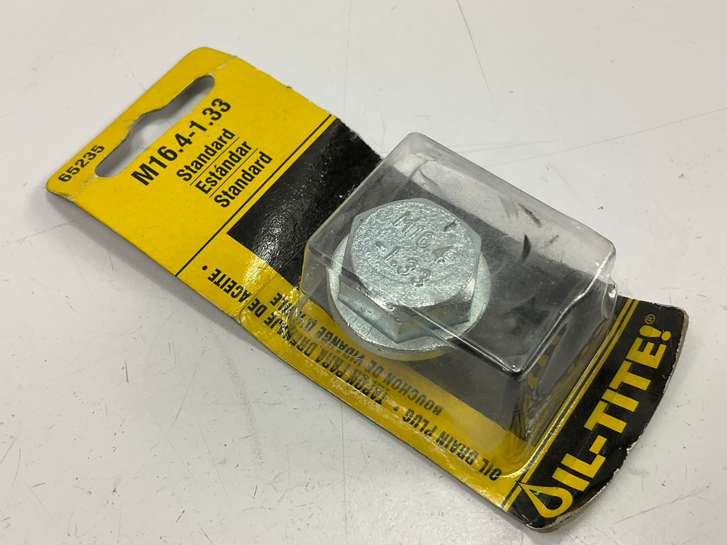 Dorman 65235 Engine Oil Drain Plug M16.4-1.33 Thread Size And A 21mm Head