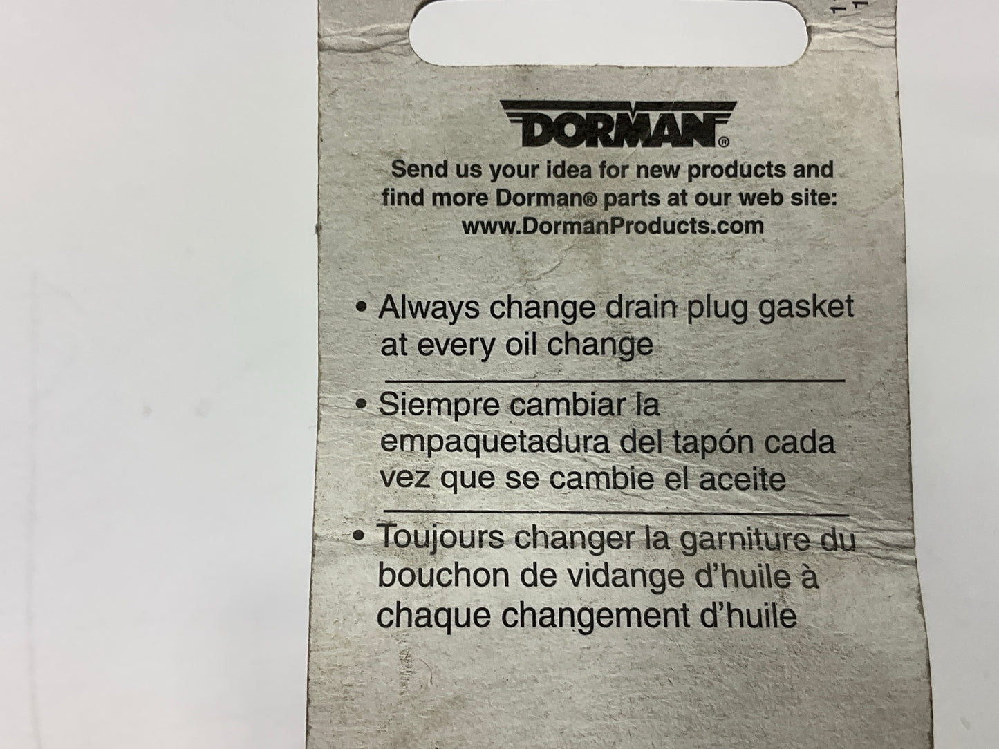 Dorman 65235 Engine Oil Drain Plug M16.4-1.33 Thread Size And A 21mm Head