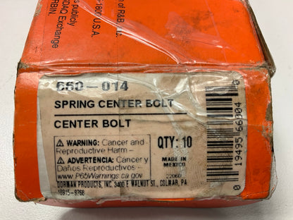 Dorman 660-014 Leaf Spring Center Bolts With Nuts - 7/16-20 X 6, 10 Pack