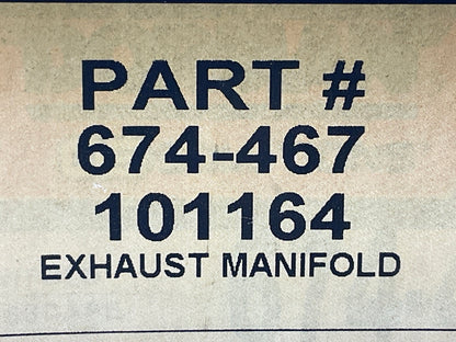 SOLD AS IS MISSING BOLT AND NUTS Dorman 674-467 Front Exhaust Manifold