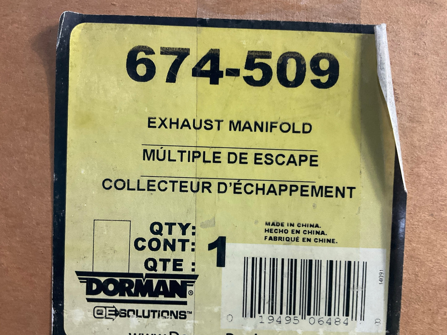MISSING GASKET AND HARDWARE - Dorman 674-509 Exhaust Manifold