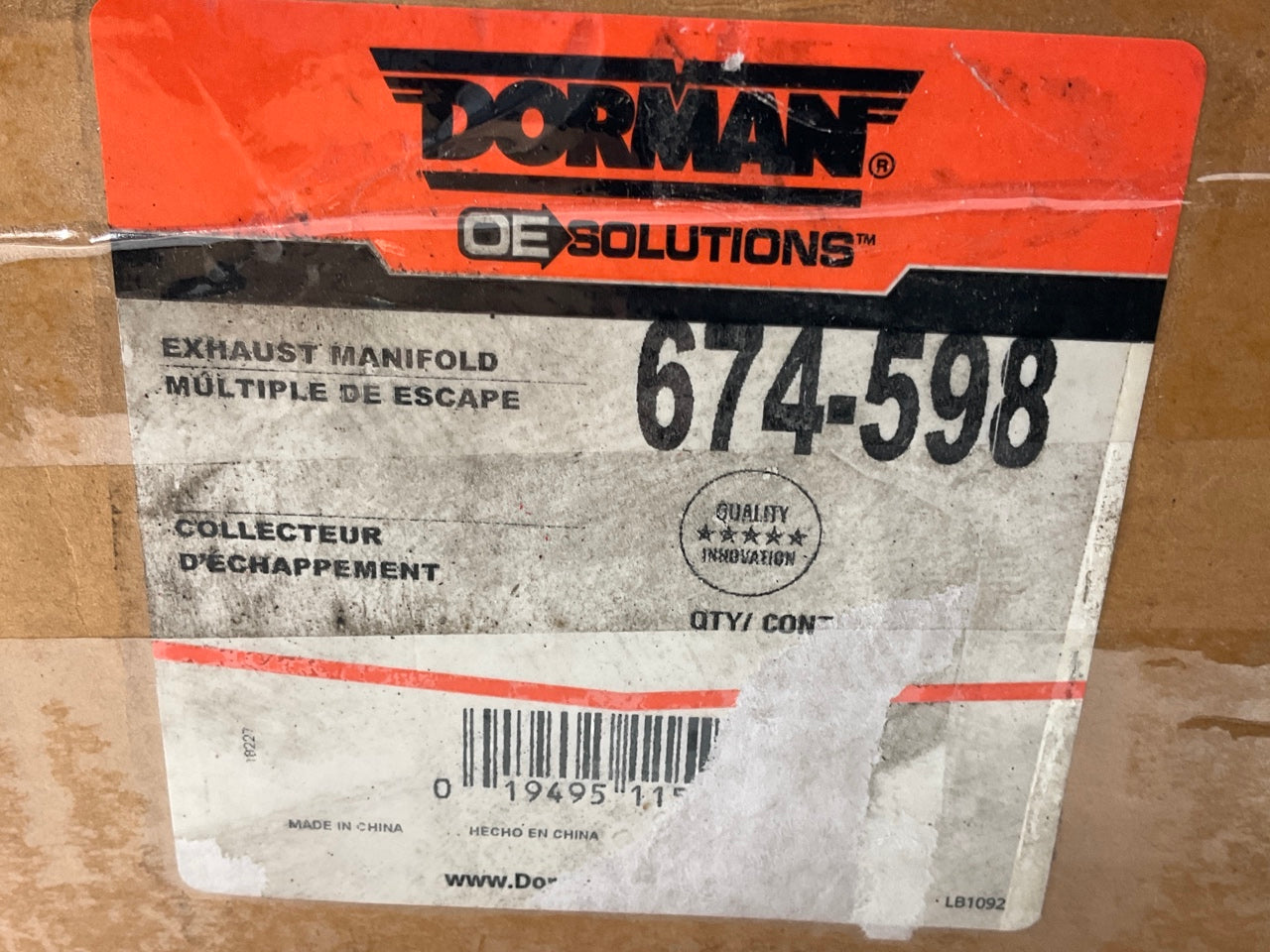 Dorman 674-598 Right Exhaust Manifold For 1999-04 Frontier, 2000-04 Xterra 3.3L