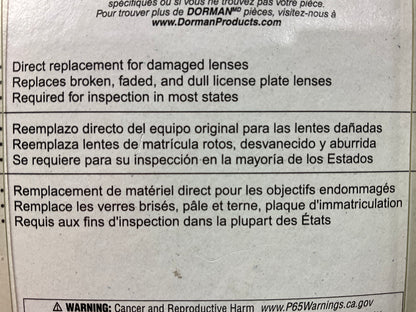 Dorman 68163 License Plate Light Lamp Lens
