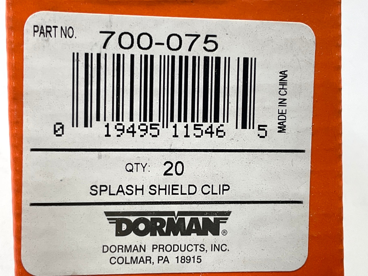 Dorman 700-075 Engine Splash Shield Retainer Clips - 20 Pack