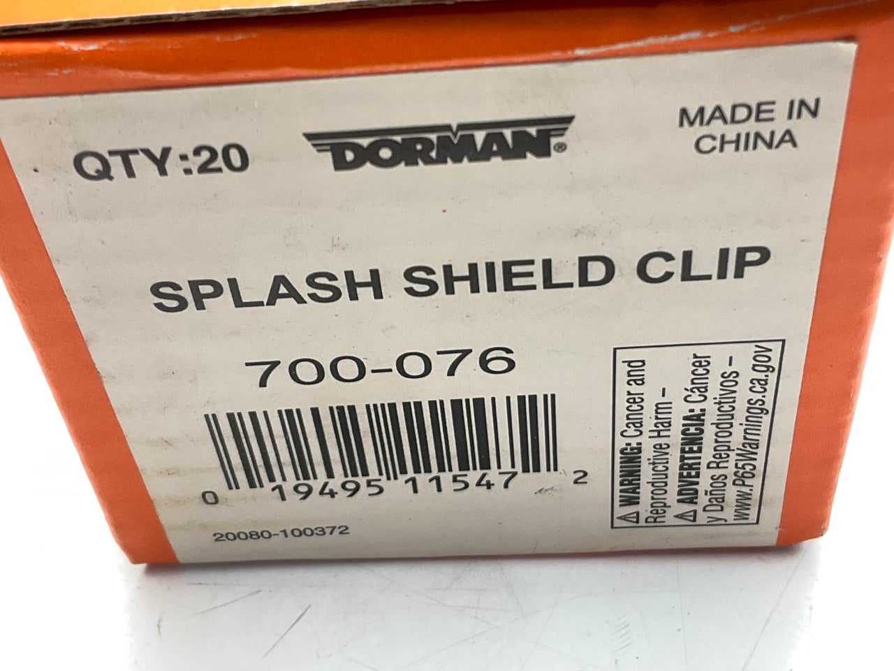 (20) Dorman 700-076 Engine Splash Shield Retainer Clips