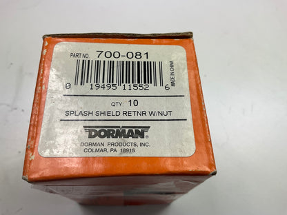 (10) Dorman 700-081 Engine Splash Shield Hardware - Pack Of 10