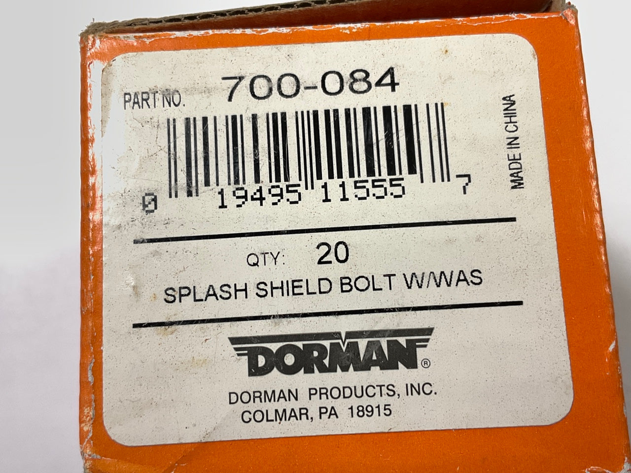 (20) Dorman 700-084 Splash Shield Bolts - M8 -1.25 X 20 Mm - Pack Of 20