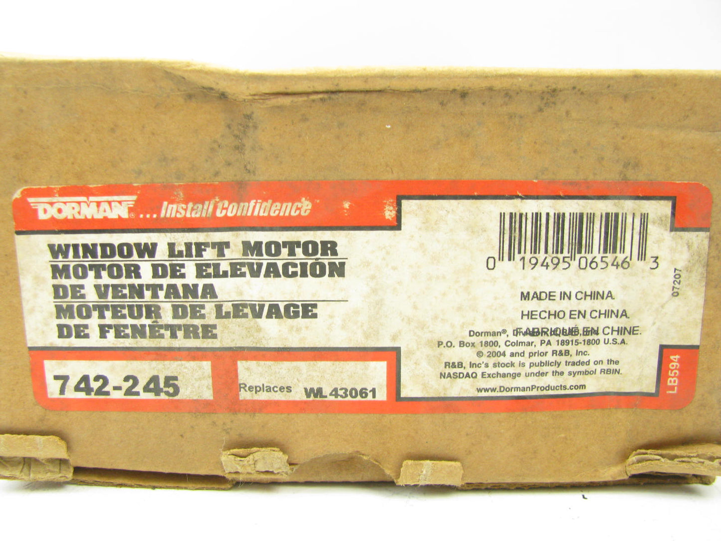 Dorman 742-245 FRONT Right Side Power Window Lift Motor