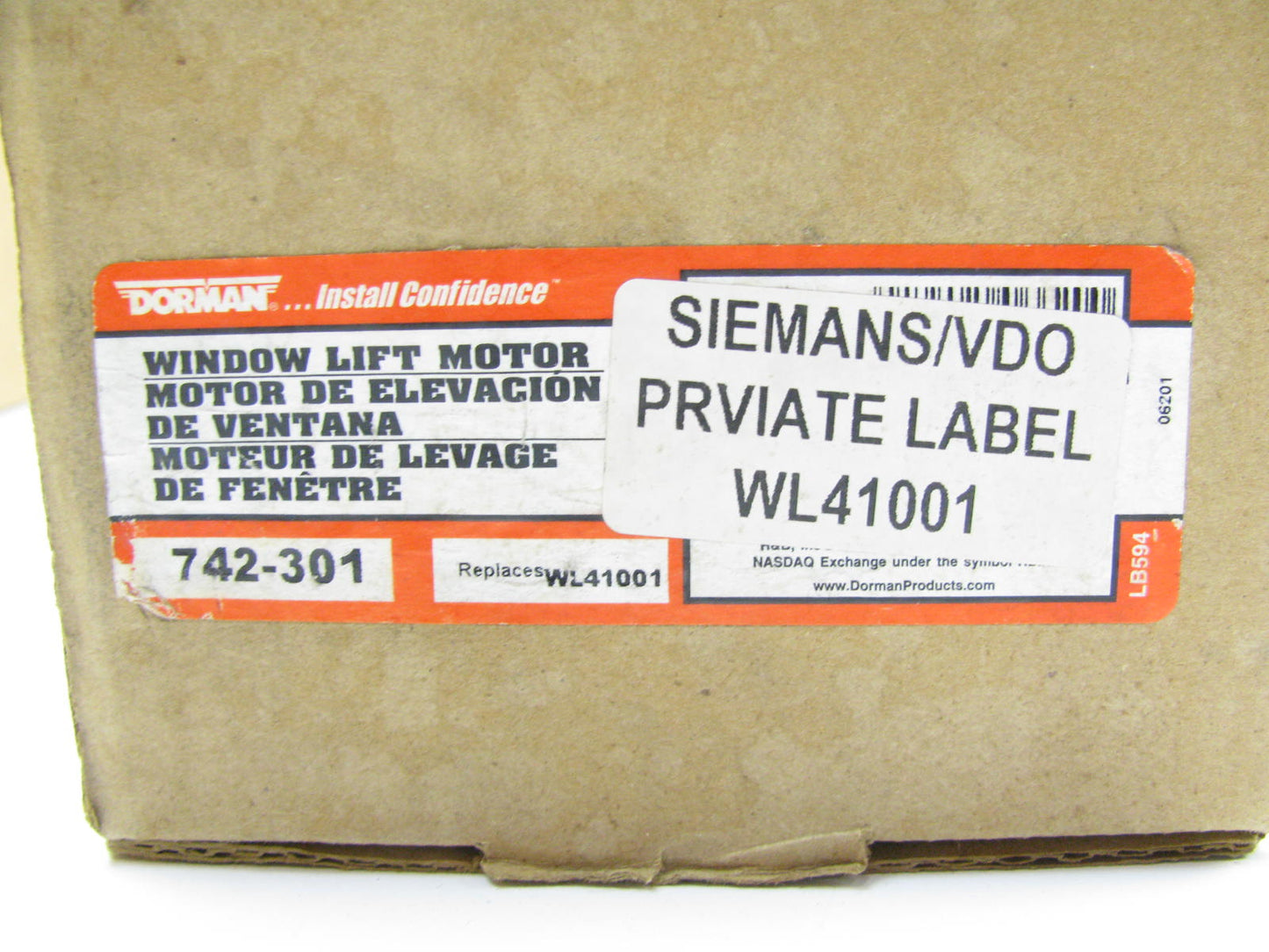 Dorman 742-301 Power Window Motor (Left) Drivers Side