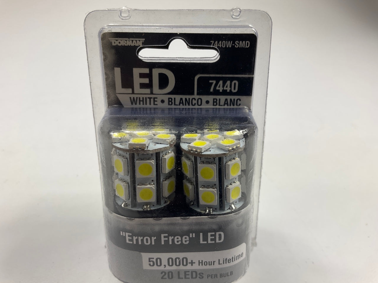 Dorman 7440 LED Tail Brake Stop Backup Reverse Turn Signal Light Bulbs White