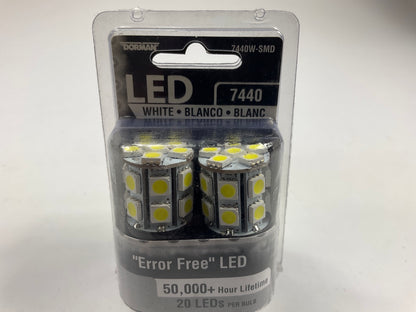 Dorman 7440 LED Tail Brake Stop Backup Reverse Turn Signal Light Bulbs White