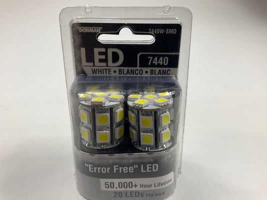 Dorman 7440 LED Tail Brake Stop Backup Reverse Turn Signal Light Bulbs White