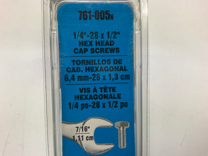 Dorman 761-005N Cap Screw Hex Head - 1/4-28 X 1/2 In - 4 PACK