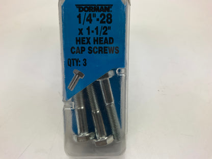 Dorman 761-015N Hex Head Cap Screw - 1/4'' - 28  X 1-1/2'' - 3 PACK