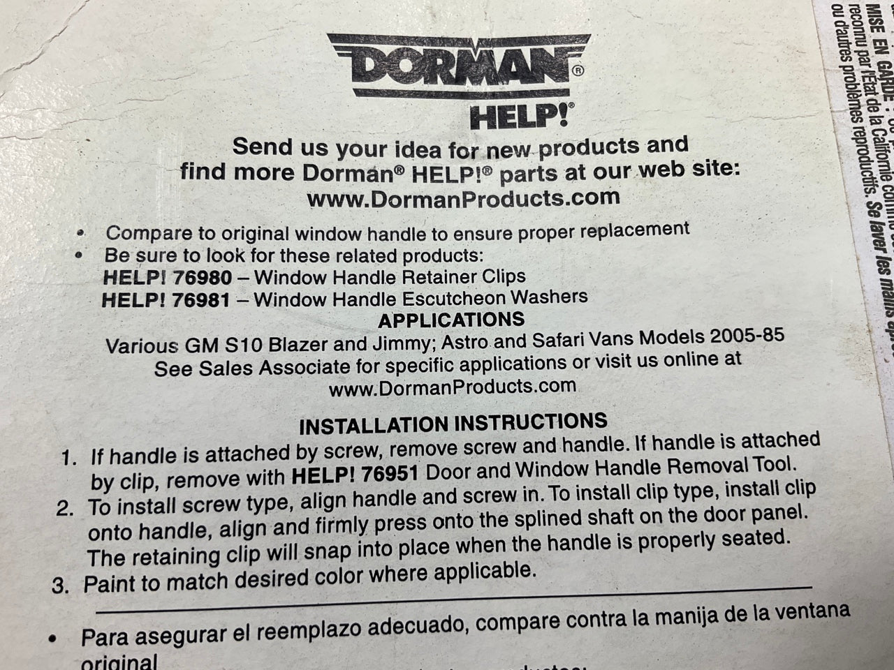 Dorman 76947 Window Crank Handle