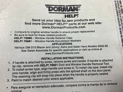 Dorman 76947 Window Crank Handle