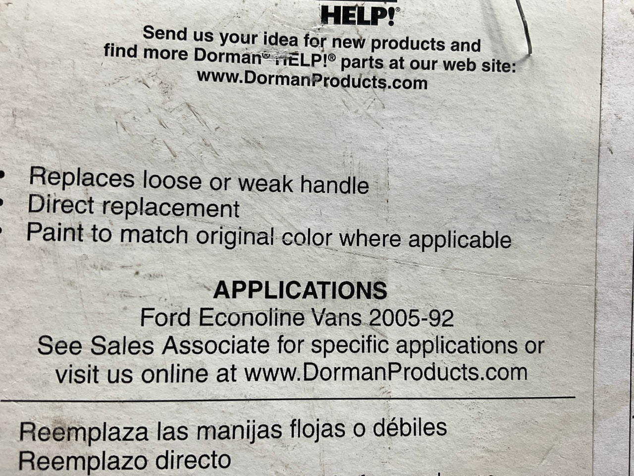 Dorman 77139 Front Right Exterior Door Handle - Smooth Black