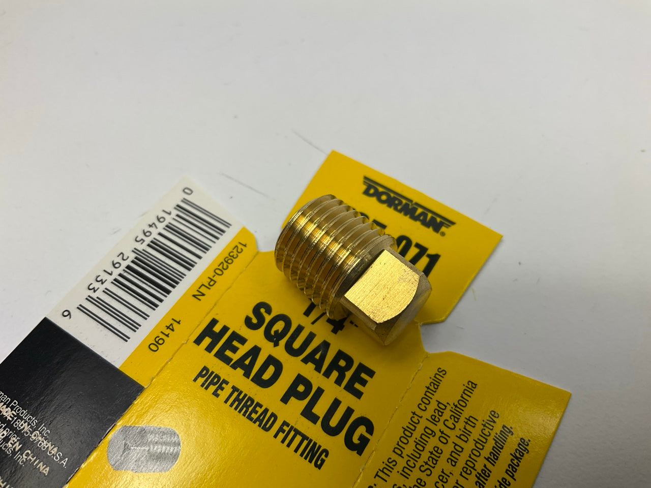 Dorman 785-071 Square Head Pipe Fitting Plug, 1/4''