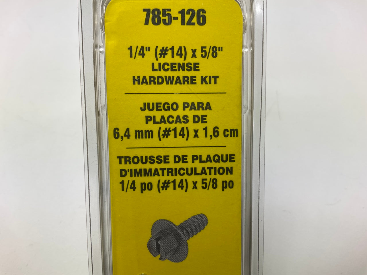 Dorman 785-126 License Plate Frame Retainer Kit - 1/4'' #14 X 5/8''