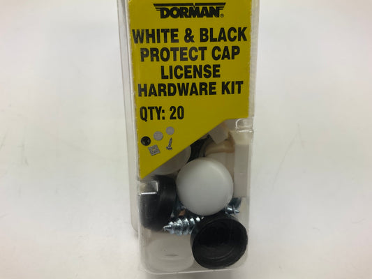 Dorman 785-134 White And Black Protect Cap License Hardware Kit - Pack Of 20