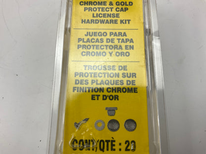 Dorman 785-136 Chrome And Gold Protect Cap License Hardware Kit