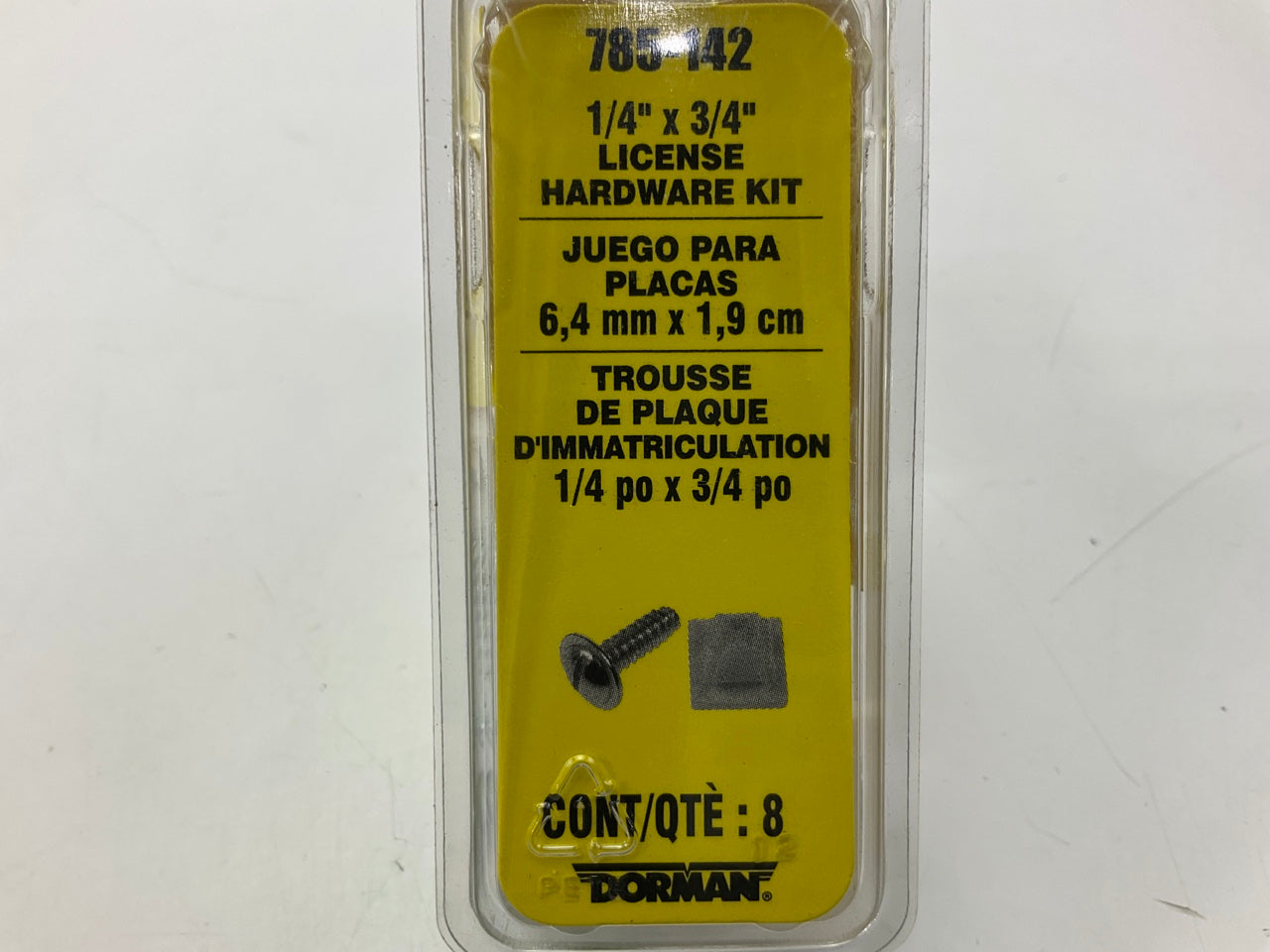 Dorman 785-142 License Plate Fastener Assortment Hardware 1/4'' X 3/4''