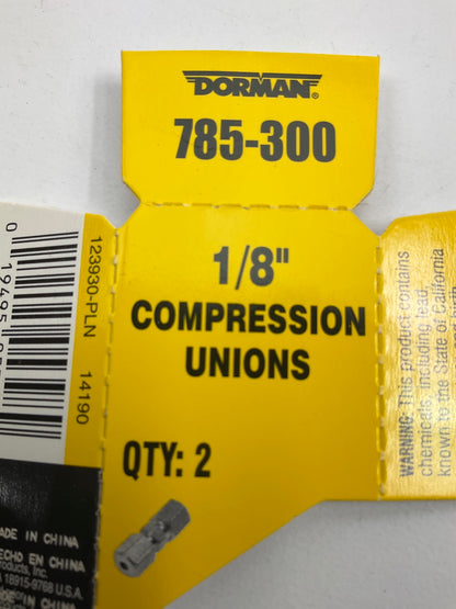 Dorman 785-300 Compression Union Fitting 1/8'' - 2 PACK