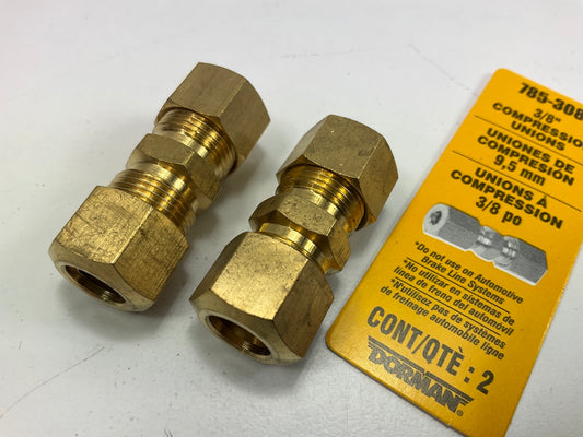 Dorman 785-308 3/8'' Transmission Line Repair Compression Union Fittings, 2 Pack