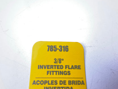 Dorman 785-316 3/8'' Inverted Flare Fittings, Pair, Brass
