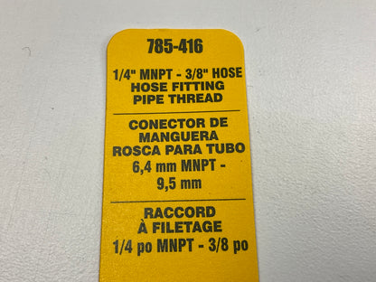 Dorman 785-416 Brass 1/4'' MNPT Pipe Thread To 3/8'' Hose Barb Fitting