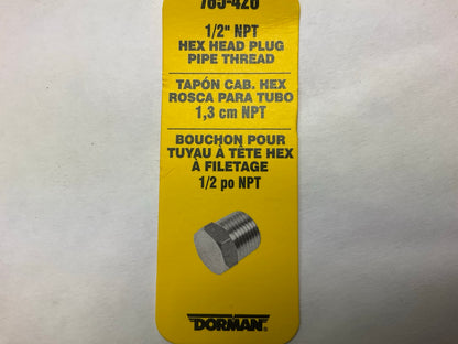 Dorman 785-426  1/2'' NPT Hex Head Plug, Pipe Thread