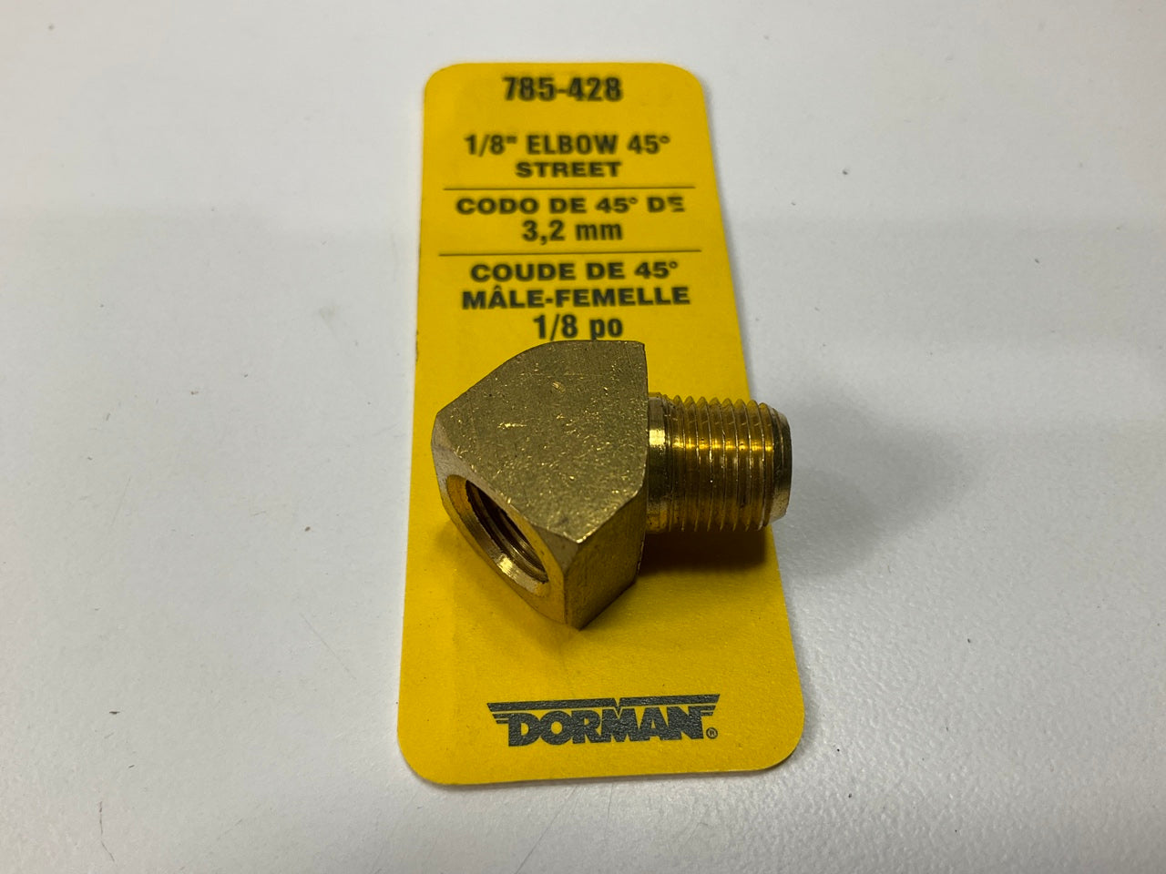 Dorman 785-428 Pipe Fitting 45 Degree Street Elbow - 1/8'' FNPT X 1/8'' MNPT