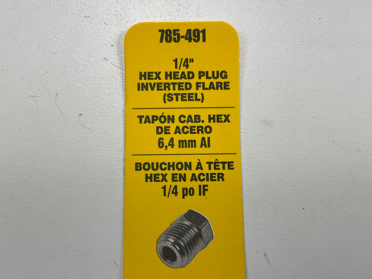 Dorman 785-491 Inverted Flare Fitting 1/4'' Hex Head Steel Plug