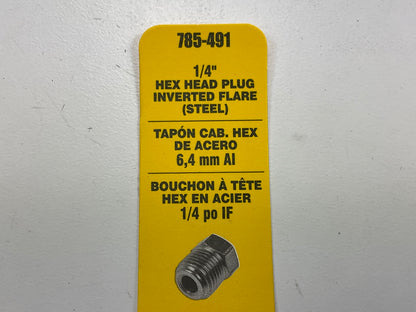 Dorman 785-491 Inverted Flare Fitting 1/4'' Hex Head Steel Plug