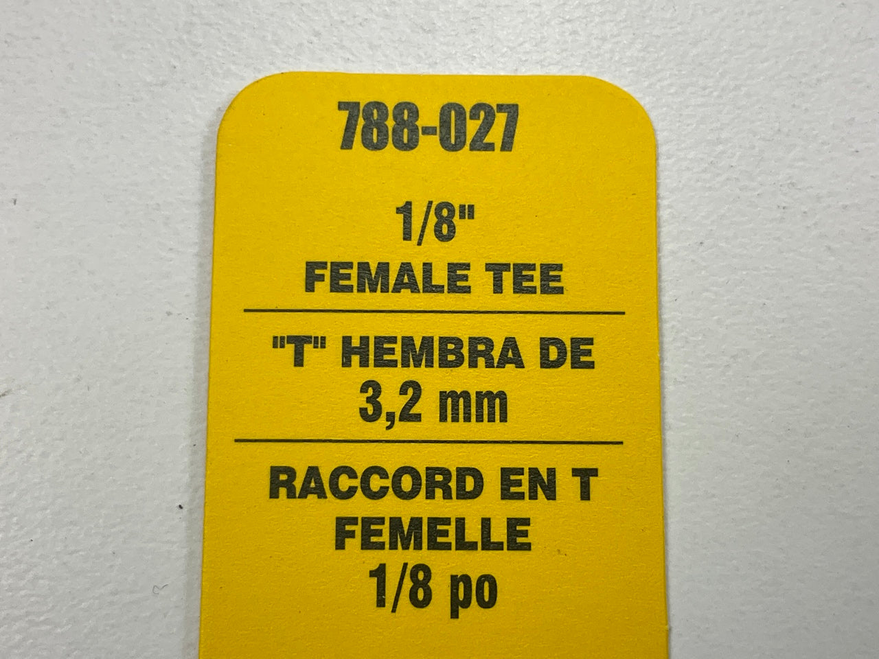 Dorman 788-027 Brass Tee Brake Line T Fitting Female 1/8'' NPT