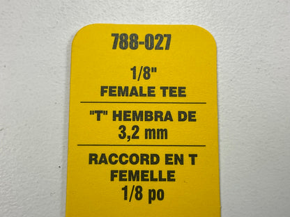 Dorman 788-027 Brass Tee Brake Line T Fitting Female 1/8'' NPT