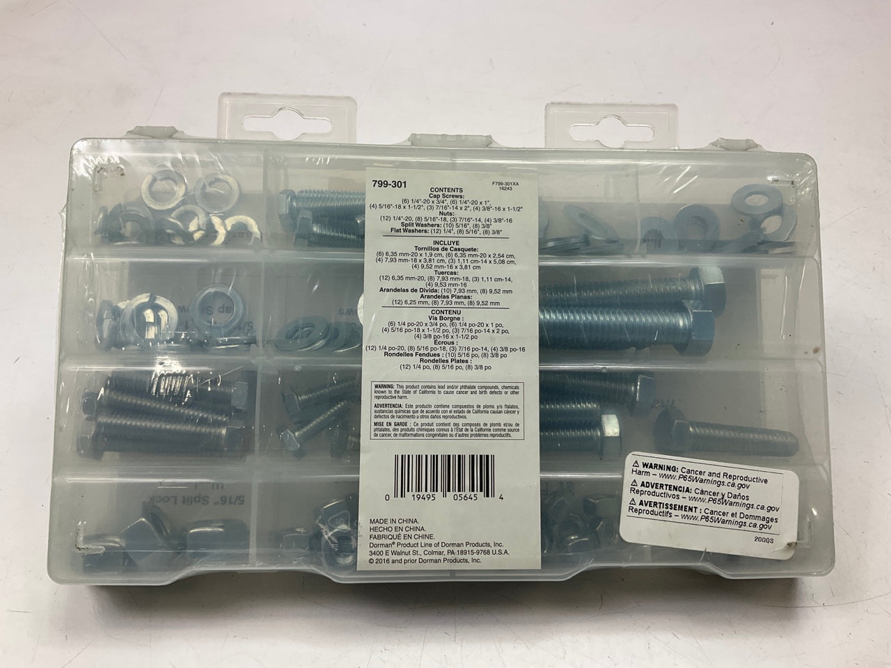 Dorman 799-301 USS Grade 5 Standard Hardware Value Pack- 96 Pieces