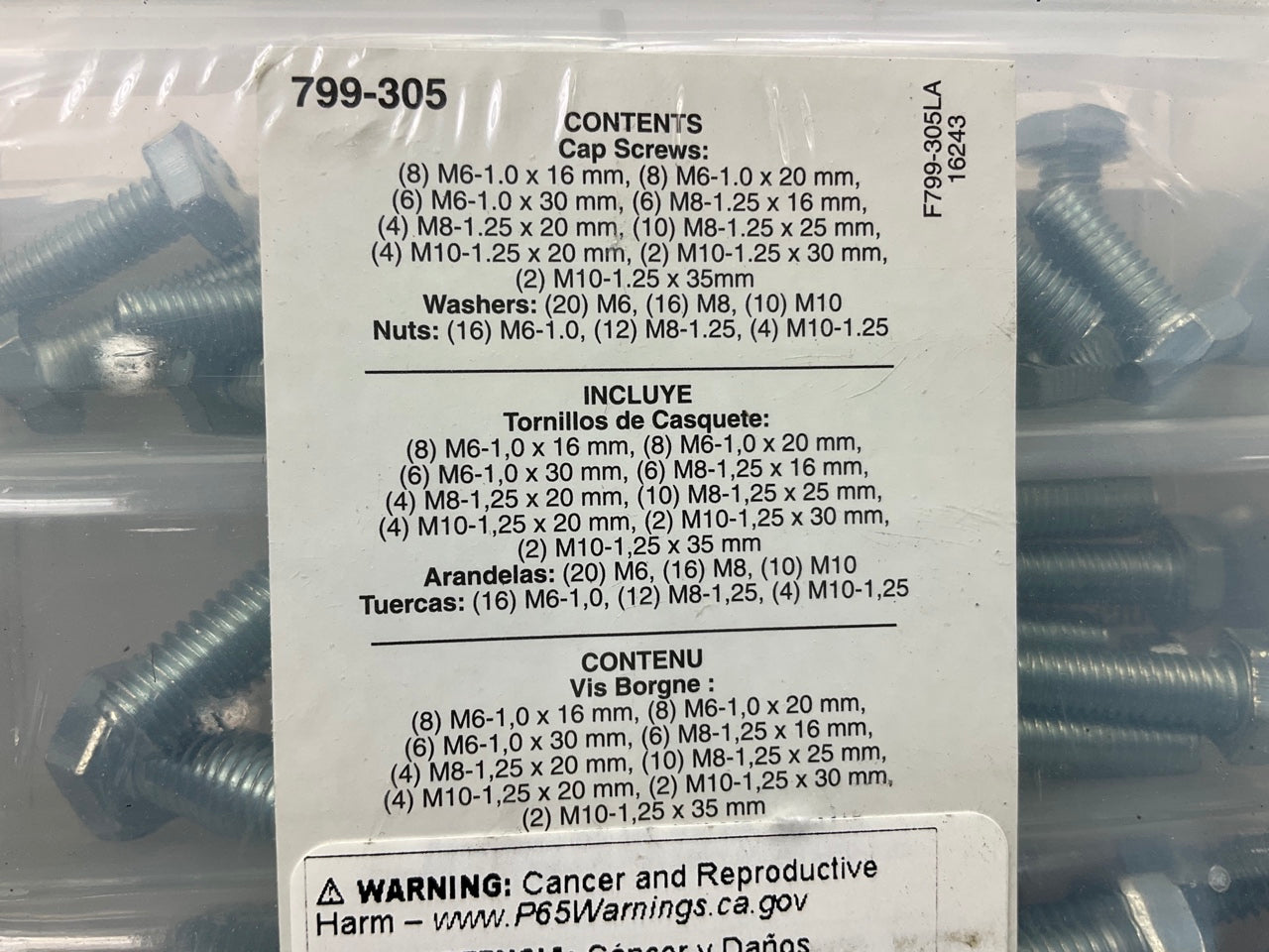 Dorman 799-305 Metric Class 8 JIS Hardware Assortment - Asian Vehicles - 128 PCS