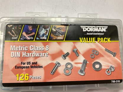 Dorman 799-310 126-Piece Metric Class 8 DIN Hardware Bolt Nut Washer Assortment