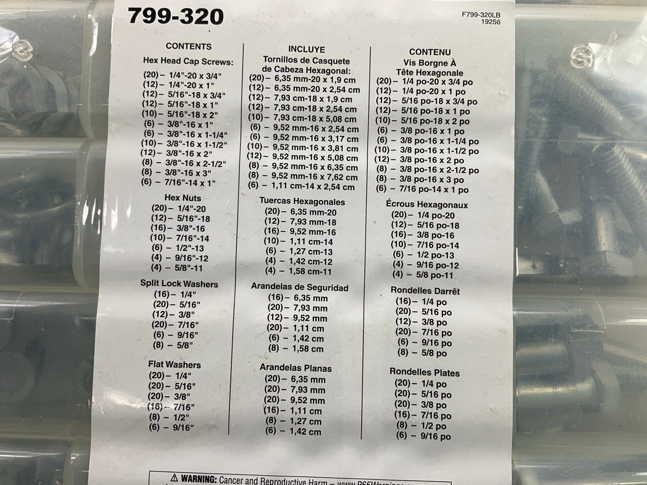 Dorman 799-320 USS Grade-5 Standard Hardware Value Pack Bolts, Nuts, Washers SAE