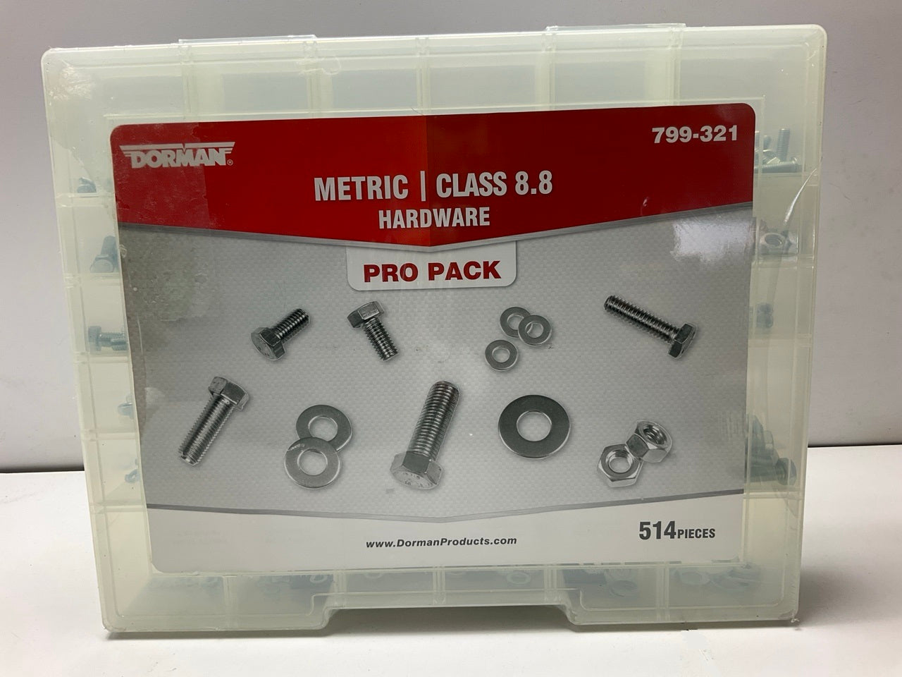 Dorman 799-321 Metric Grade 8.8 Hardware Assortment - Nuts Bolts Washers 514 Pcs