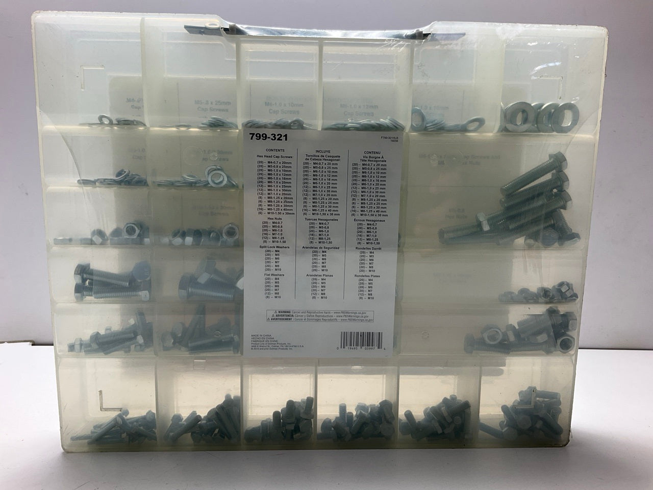 Dorman 799-321 Metric Grade 8.8 Hardware Assortment - Nuts Bolts Washers 514 Pcs