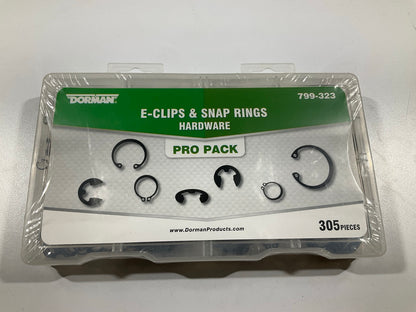 Dorman 799-323 E-Clip And Snap Ring Assortment Kit - 300 PCS
