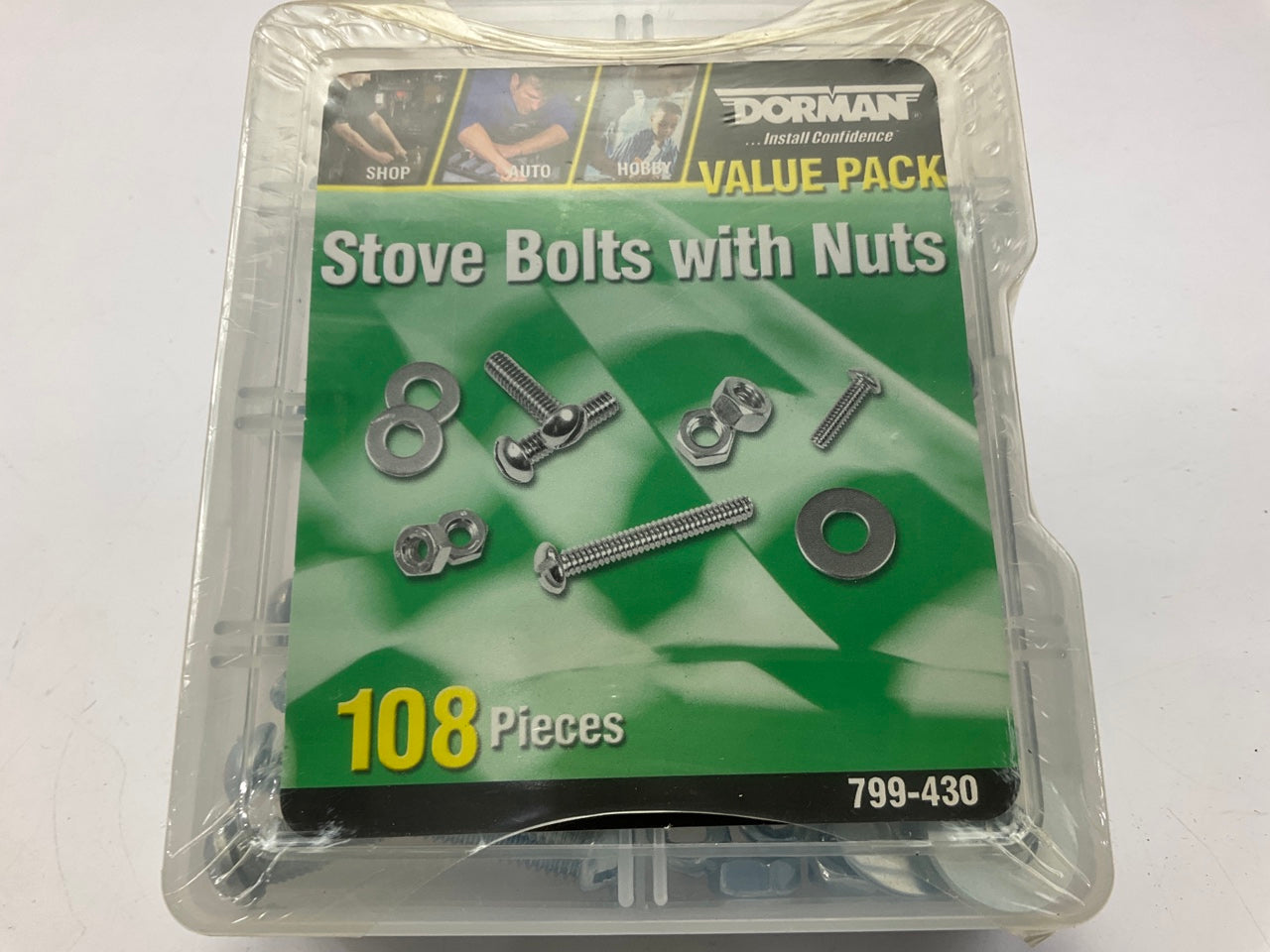 Dorman 799-430 Stove Bolt Assortment With Nuts - 108 Pieces