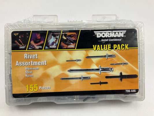 Dorman 799-446 Rivet Assortment Value Pack- 16 Sku S- 155 Pieces